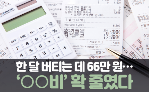 한 달 버티는 데 66만 원···‘○○비’ 확 줄였다