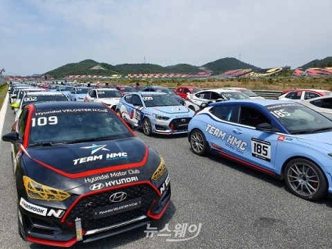 현대차, 영암서킷 ‘벨로스터 N’ 물결