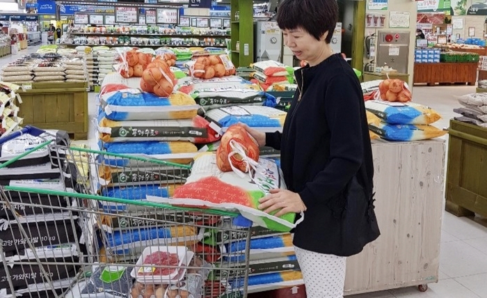 “풍광수토” 쌀 수도권 판매장 마케팅 모습