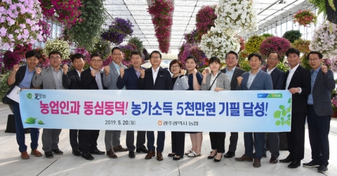 농협광주본부, ‘농가소득 5천만원 달성을 위한 현장간담회’ 개최
