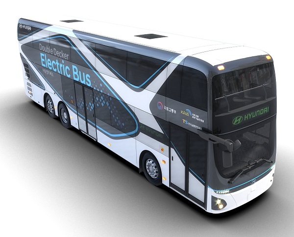 현대차 2층 전기버스는 전장 1만2990㎜, 전고 3995㎜, 전폭 2490㎜의 차체 크기로 운전자를 제외한 70명의 승객을 탑승시킬 수 있다. 사진=현대자동차 제공