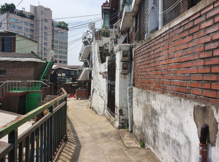 30일 오전 서울 용산구 한남3구역 재개발 지역 전경. 사진=이수정 기자