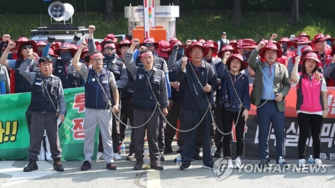 현대중공업 실사단, 10일 현장 실사 3차시도···대우조선 ‘6개문’ 봉쇄