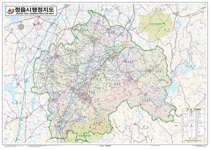 정읍시, 행정지도 최신판 제작 배포 기사의 사진