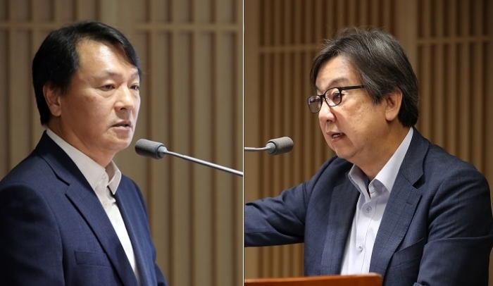 신인석(왼쪽), 조동철 금융통화위원. 사진=한국은행 제공