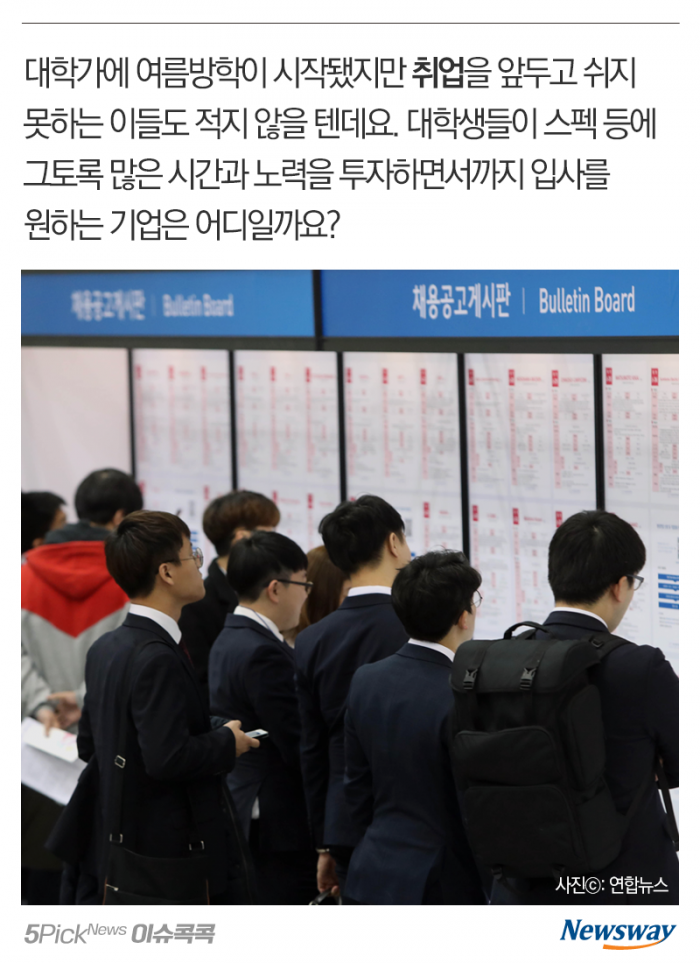 대학생이 ‘삼성’보다 ‘네이버’를 선호하는 이유 기사의 사진