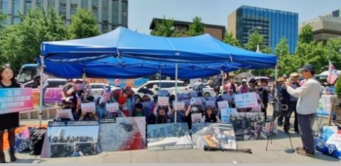 우리공화당, 천막 철거 시한 결국 넘겨···서울시와 충돌 우려