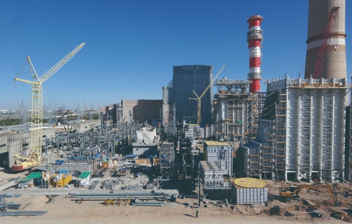 현대건설의 우즈베키스탄 탈리마잔 900MW 복합화력발전소 사업장 전경. 사진=현대건설 제공