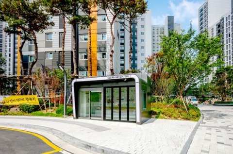 SK건설, 통학버스 대기 공간에  ‘클린에어 스테이션’ 운영