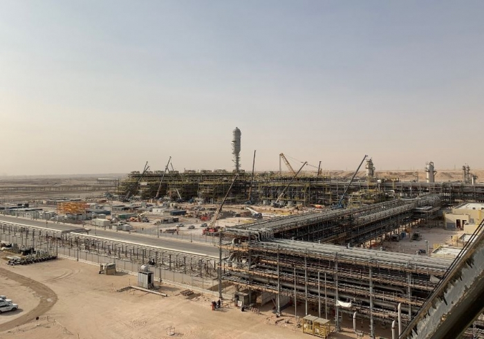 사우디에서 현재 수행 중인 우쓰마니아 에탄 회수처리시설 공사 현장. 사진=현대건설 제공