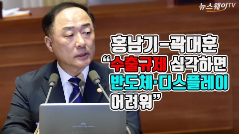 [경제분야 대정부질문]홍남기, “수출규제 심각하면, 반도체·디스플레이 어려워”