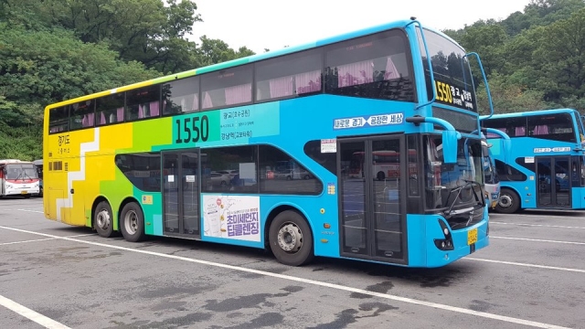용인시, 서울역 방면 5500-2번 광역버스에 2층버스 첫 투입