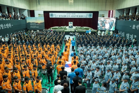 안성 화재 ‘故 석원호 소방위’ 영결식···이재명 “마지막 순간까지 참된 소방관” 애도