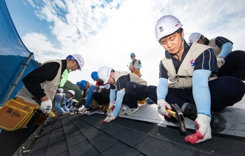 대한항공, 충남서 ‘희망의 집짓기’ 총 40명 땀흘려