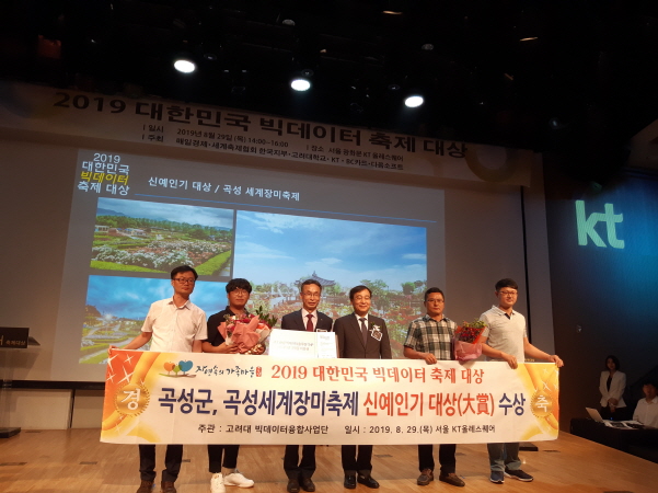 곡성군, 2019년 대한민국 빅데이터 축제대상서 ‘신예인기대상’ 수상