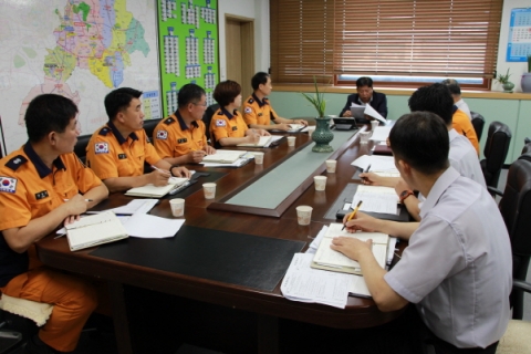 천안동남소방서, 제13호 태풍 ‘링링’ 대비 긴급상황점검 회의 실시