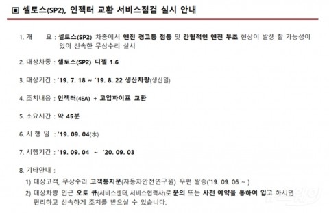 기아차 ‘셀토스 디젤’ 인젝터 결함···출시 한달만에 무상수리