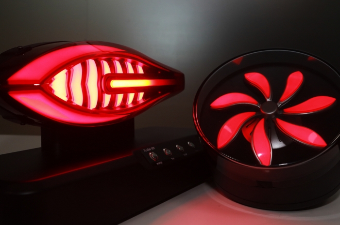 넥슬라이드-HD 적용 차량 램프 모형. 사진=LG이노텍