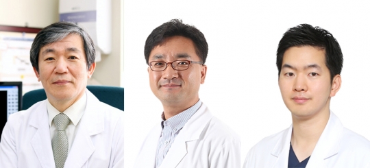 (사진 좌측부터) 고려대구로병원 심혈관센터 서홍석, 나진오, 강동오 교수