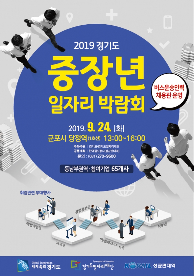 경기도일자리재단, ‘중장년 일자리박람회’ 24일 개최