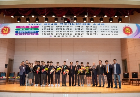 금파공고, 전국기능경기대회 선수단 환영식 개최