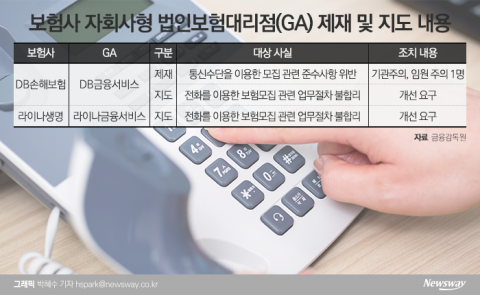 DB손보·라이나생명 ‘자회사형 GA’, 전화영업 관리 구멍