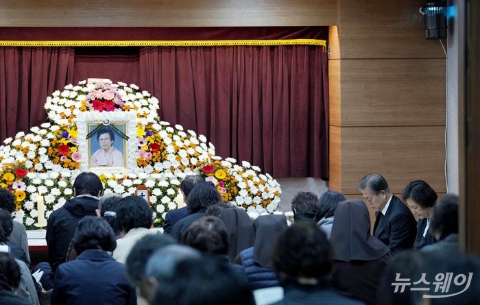 고 강한옥 여사 빈소. 사진=청와대 제공