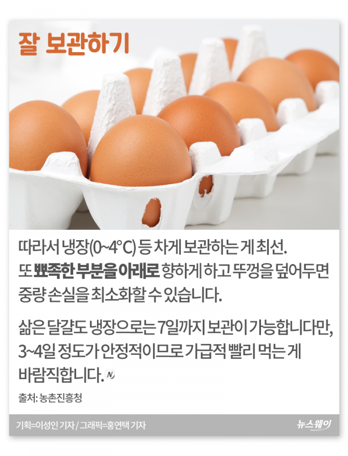 ‘국민식품’ 달걀, 잘 고르고 잘 보관하는 간략 팁 기사의 사진