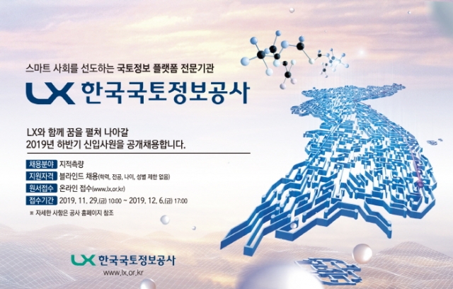 한국국토정보공사, 하반기 신입사원 98명 모집