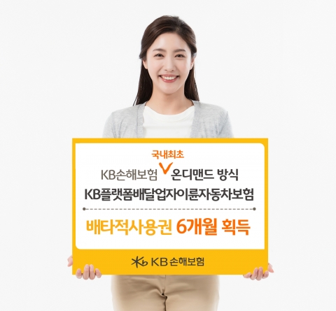 KB손보, 배달업자 이륜차보험 6개월 배타적 사용권 획득