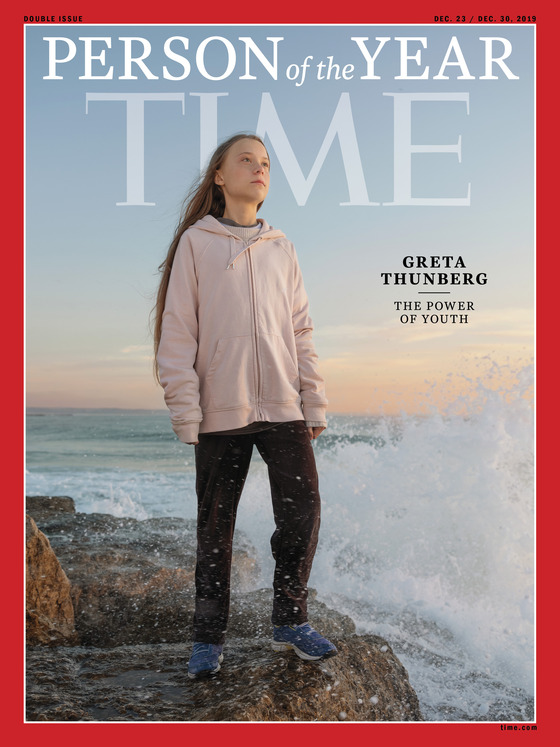 타임, ‘2019 올해의 인물’로 10대 환경운동가 ‘그레타 툰베리’ 선정