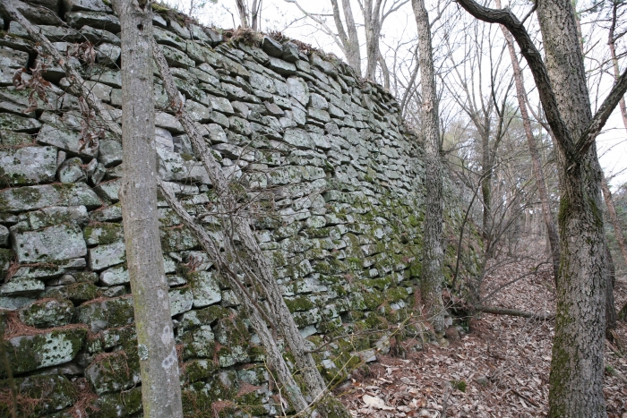 합미산성 동남쪽 성벽사진