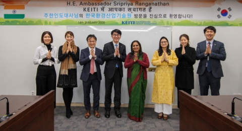  주한 인도 대사, 환경산업기술원 방문