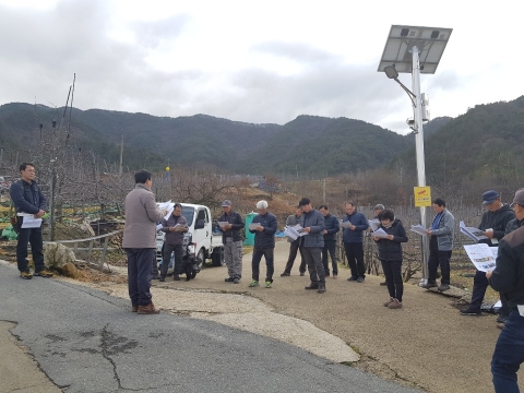 곡성군, 과수화상병 유입 차단 위해 사전방제 구슬땀