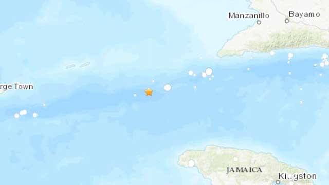 자메이카 해상 규모 7.7 강진··· 쓰나미 경보 발령. 사진=미국지질조사국/연합뉴스