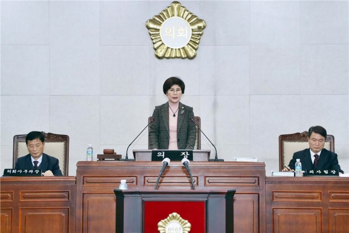장흥군의회, 제252회 임시회 개회 기사의 사진