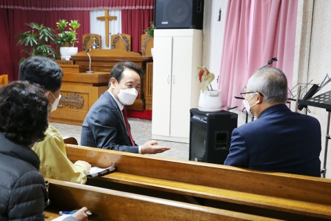 임택 광주 동구청장, 코로나19 대응 종단 지도자 방문
