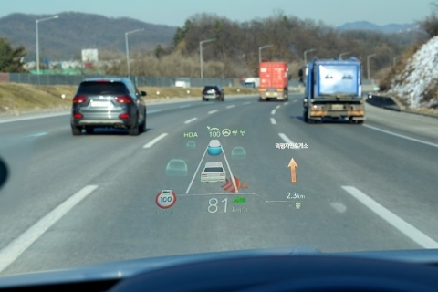 제네시스 GV80 ‘첫 적용’ 현대모비스 HUD···14조 시장 출격