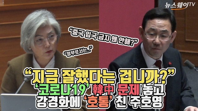 주호영 “지금 잘했다는 겁니까?”···코로나19 ‘韓中 문제’ 놓고 강경화에 ‘호통’