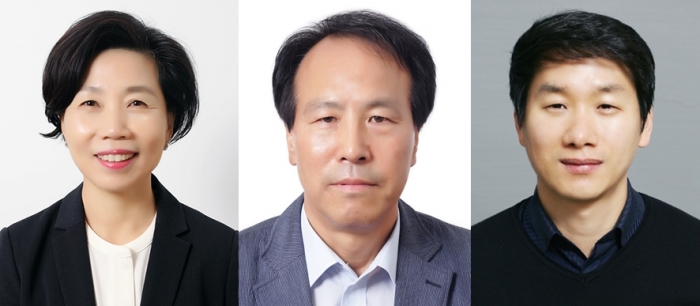 광주대 옥경희교수,설혜수총무처장,박형범 팀원(왼쪽부터)