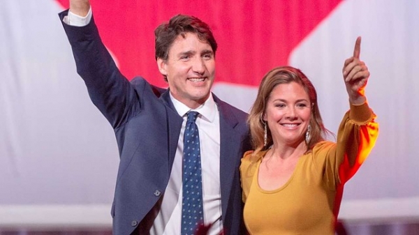 캐나다 트뤼도 총리 부인, 코로나19 양성 판정··· 총리도 자가격리