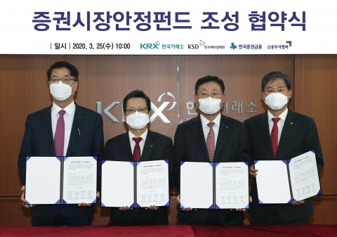 4개 증권유관기관, 7600억원 규모 증시안정펀드 조성