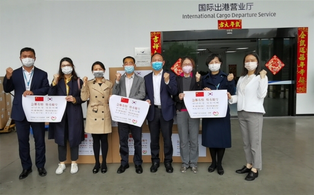 중국 샤먼시, 자매도시 목포에 마스크 1만장 전달