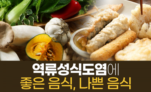역류성식도염에 좋은 음식, 나쁜 음식