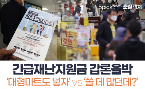 긴급재난지원금 갑론을박 ‘대형마트도 넣자’ vs ‘쓸 데 많던데?’