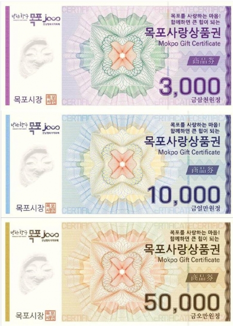 목포시, 15일부터 목포사랑상품권 추가 발행