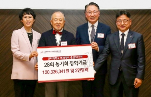 ‘고대의대 28회 동기회’ 1억 2천만 원·미화 2만 달러 쾌척 外