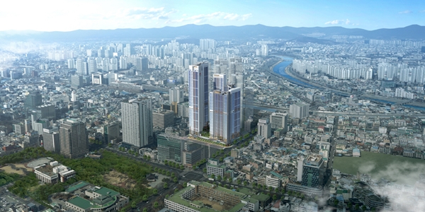 힐스테이트 동인센트럴 광역조감도(사진제공=현대건설)