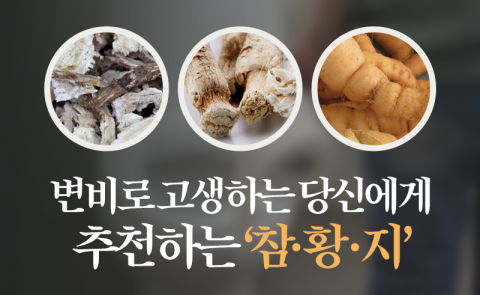 변비로 고생하는 당신에게 추천하는 ‘참·황·지’