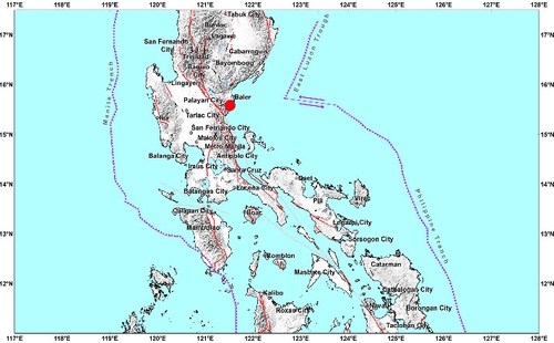 필리핀 북부 루손섬서 규모 5.4 지진 발생/사진=필리핀 지진화산연구소